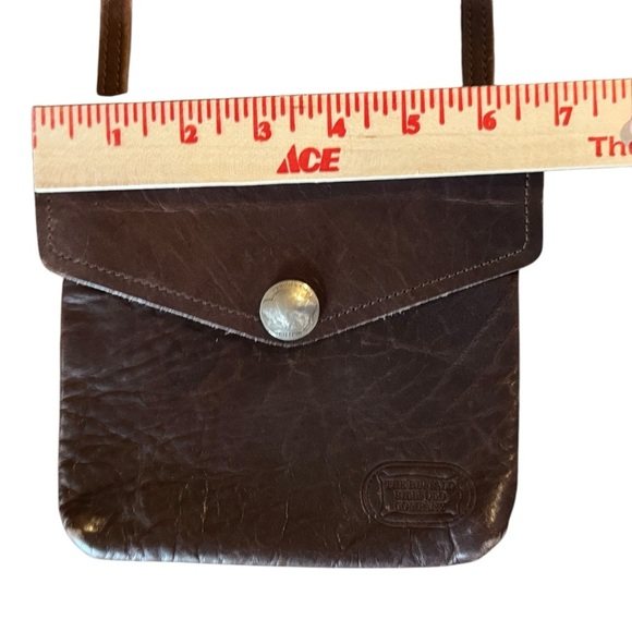 The Buffalo Billfold Company Vintage Leather Crossbody Bag small purse classic - Picture 9 of 13